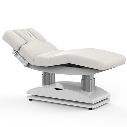 Massageliege Weiß mit Heizung & LED 4 Motoren L02255HL