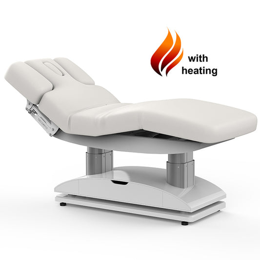 Massageliege Weiß mit Heizung 4 Motoren L02255H
