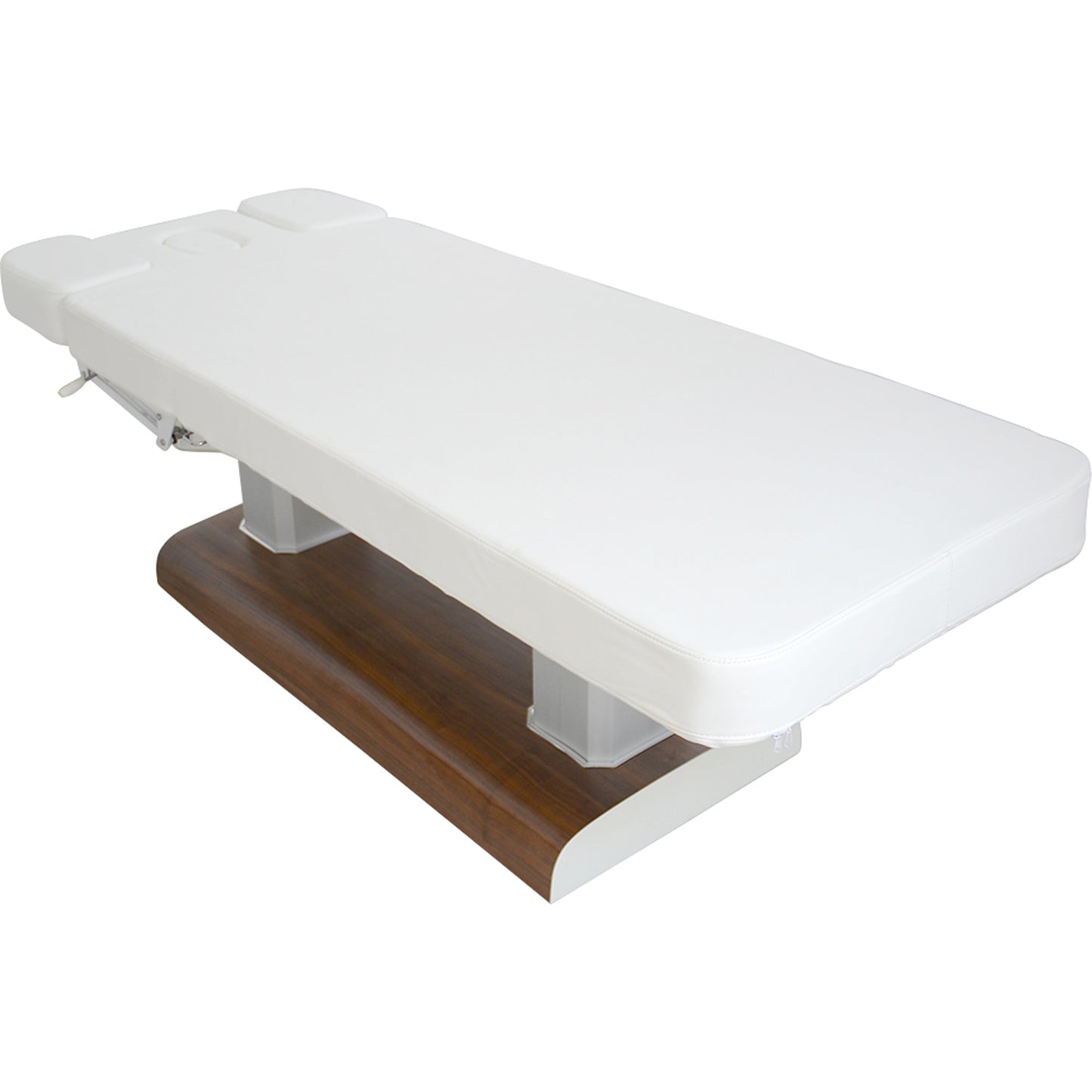 Massageliege Braun / Weiß mit 4 Motoren L36684a