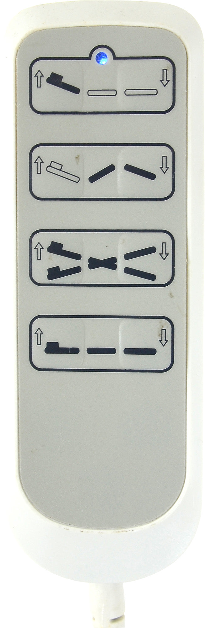 Massageliege Braun / Weiß mit 4 Motoren L36684a