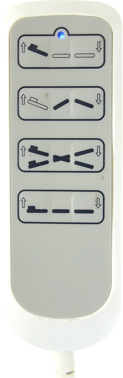 Massageliege Braun / Weiß mit 4 Motoren L36684a