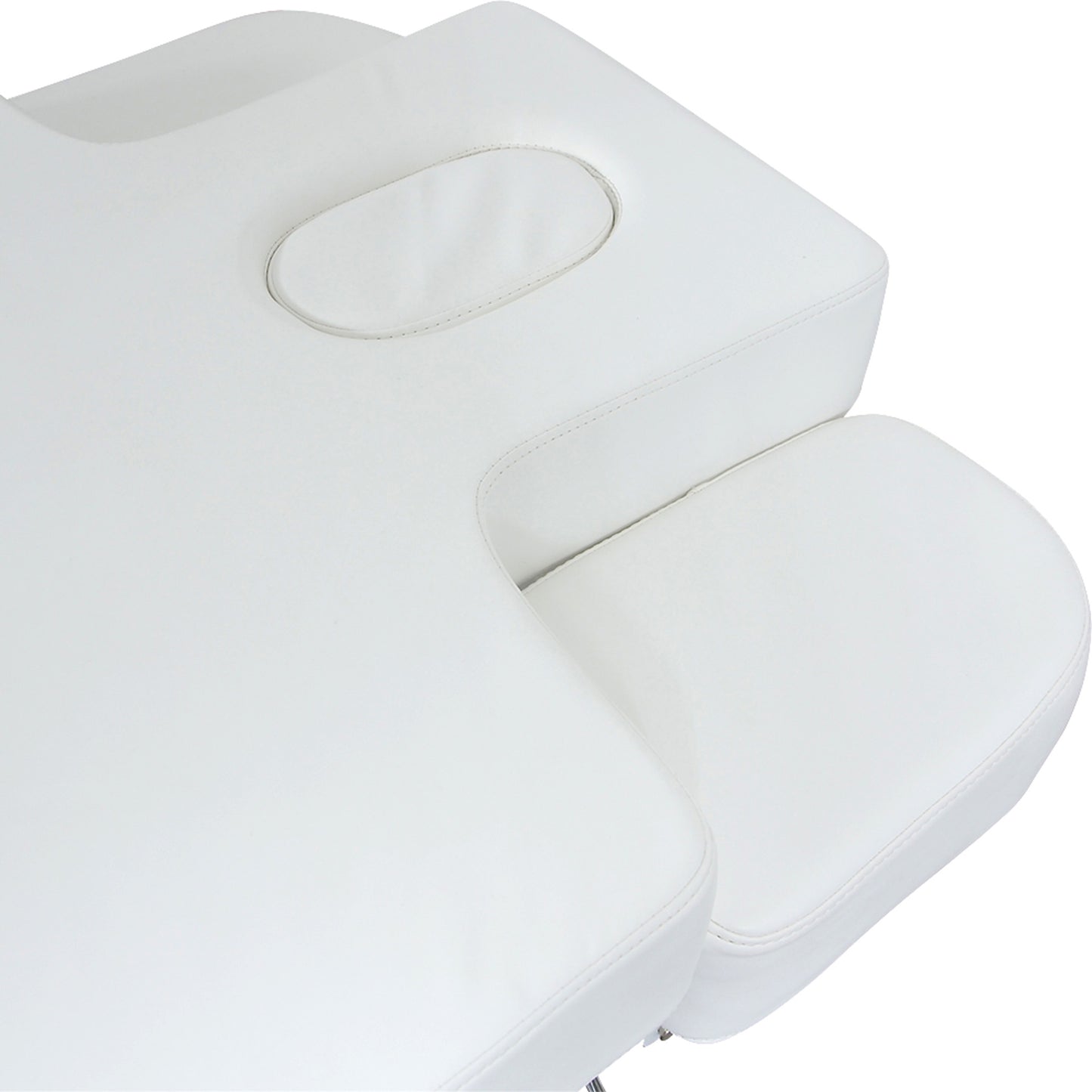 Massageliege Braun / Weiß mit 4 Motoren L36684a
