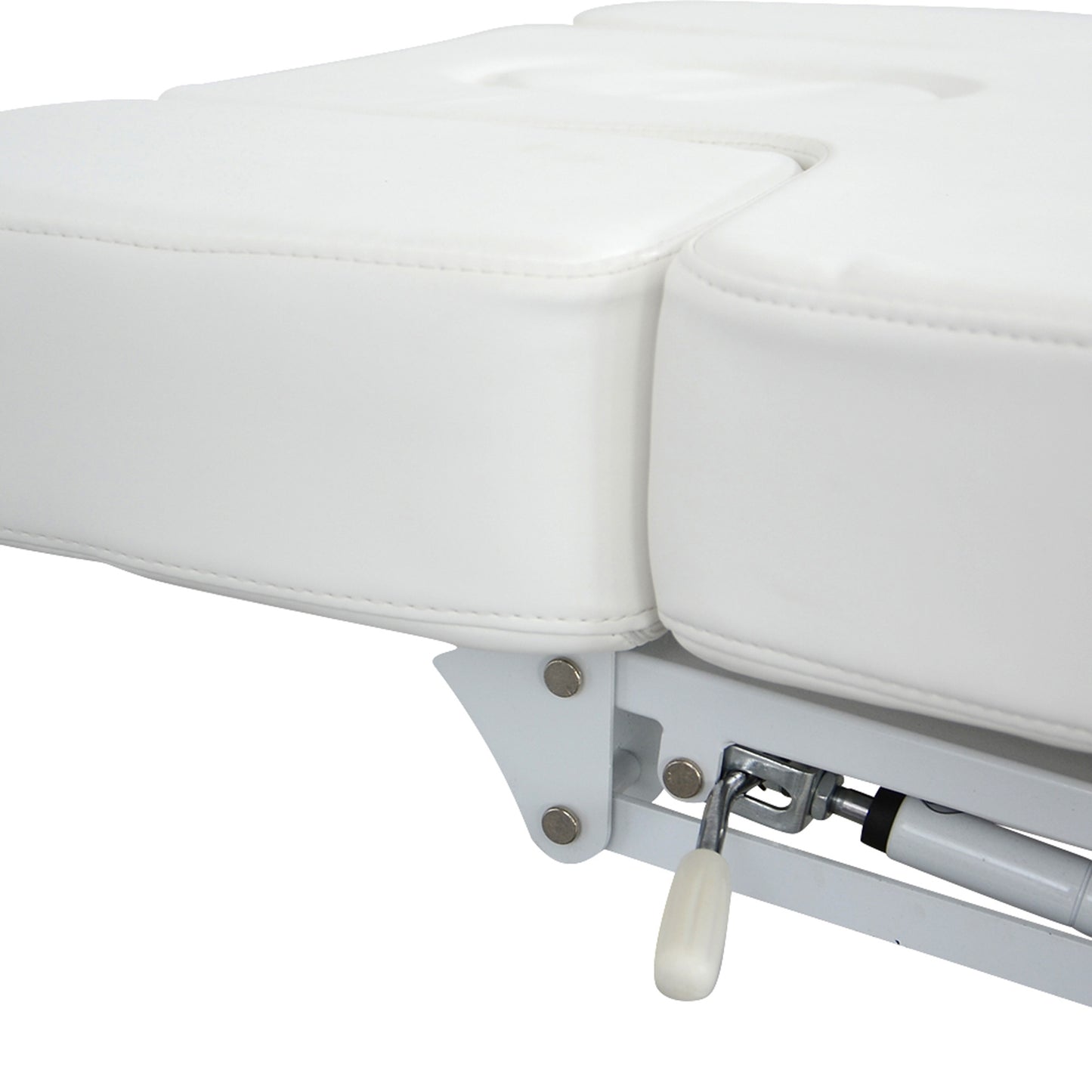 Massageliege Braun / Weiß mit 4 Motoren L36684a