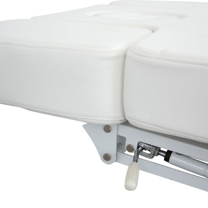 Massageliege Braun / Weiß mit 4 Motoren L36684a