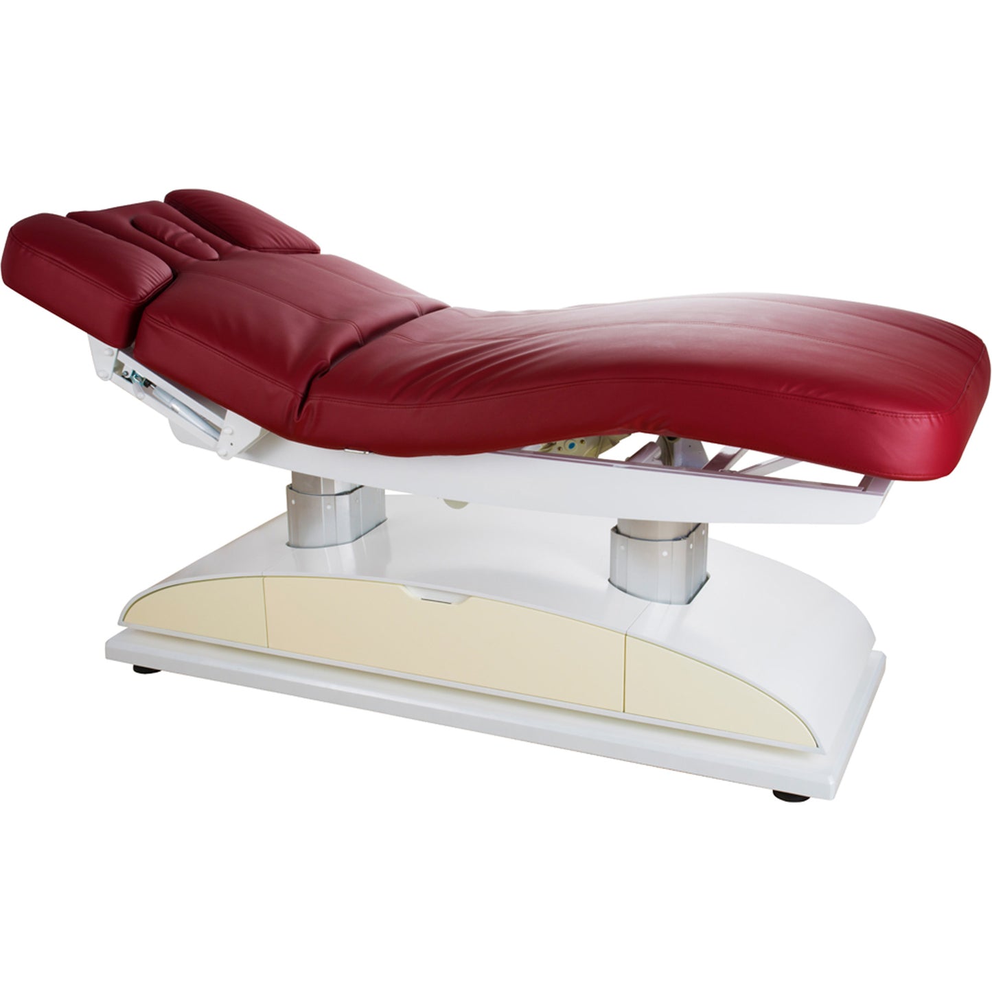 Massageliege Weinrot mit Heizung & LED 4 Motoren L62255HL