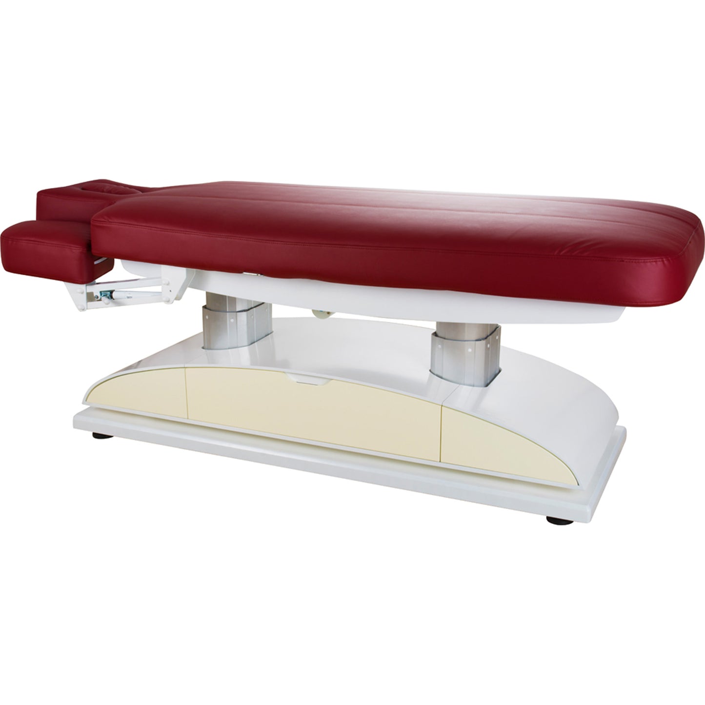 Massageliege Weinrot mit Heizung & LED 4 Motoren L62255HL