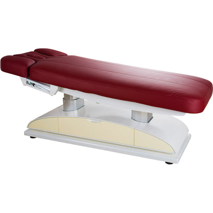 Massageliege Weinrot mit Heizung & LED 4 Motoren L62255HL