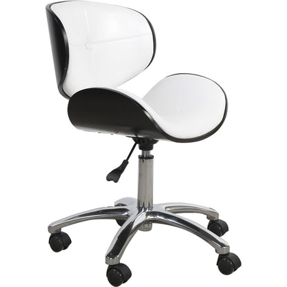 Arbeitsstuhl schwarz/weiß A02131