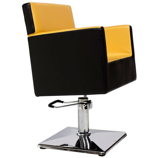 Friseurstuhl schwarz-gelb s30005