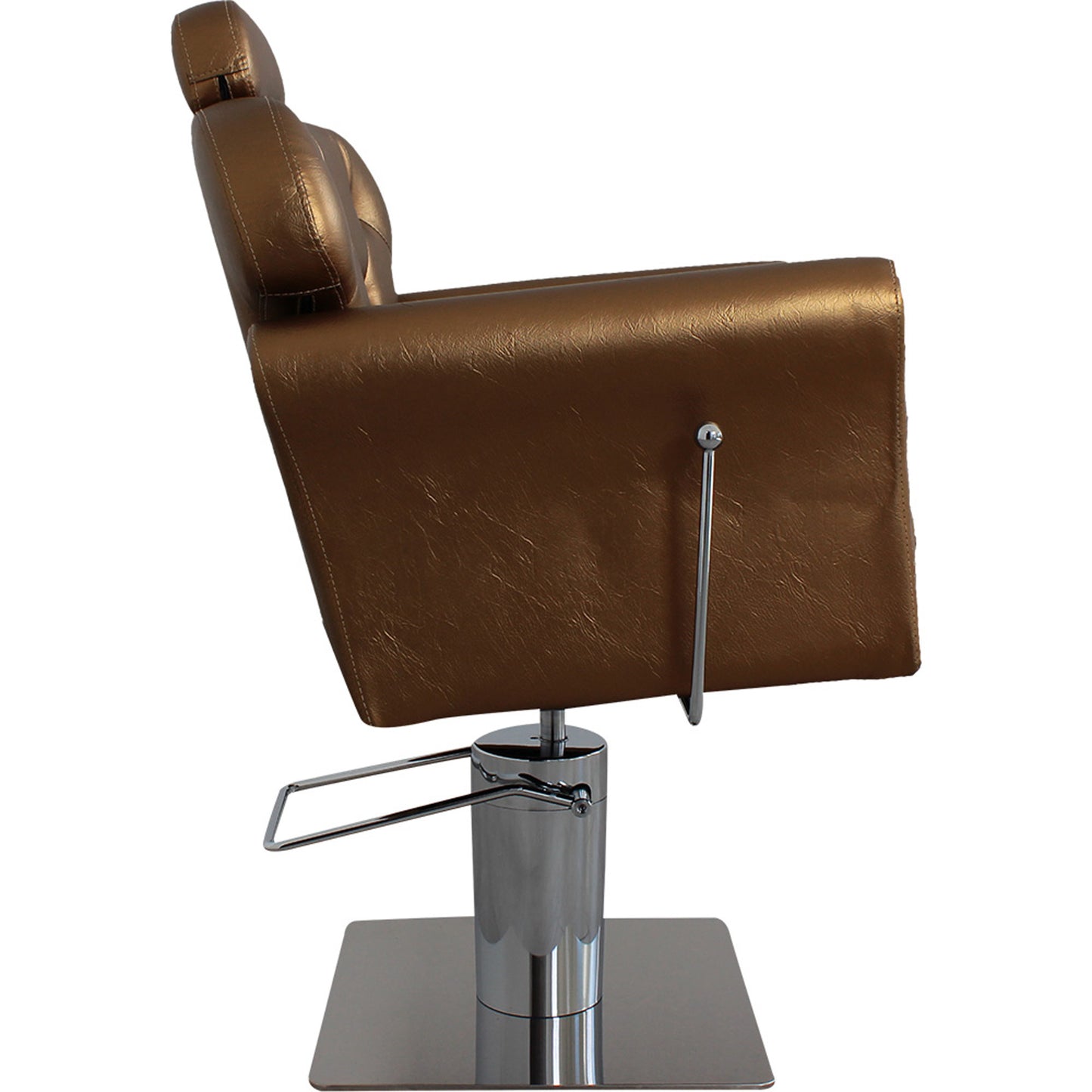 Friseurstuhl mit verstellbarer Rückenlehne bronze s35920
