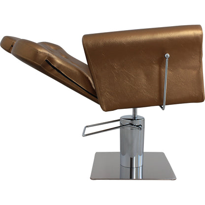 Friseurstuhl mit verstellbarer Rückenlehne bronze s35920
