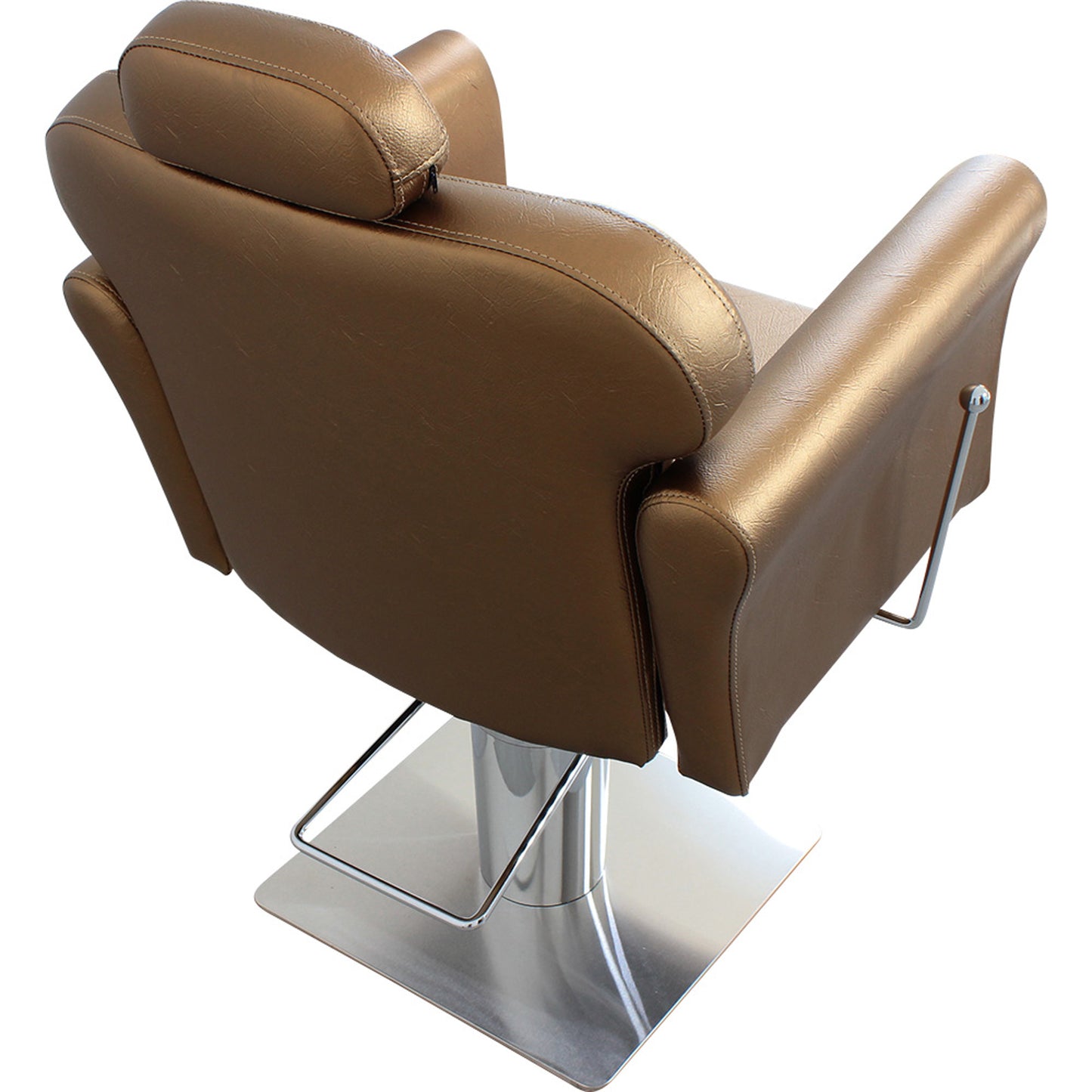 Friseurstuhl mit verstellbarer Rückenlehne bronze s35920