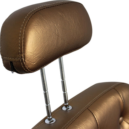 Friseurstuhl mit verstellbarer Rückenlehne bronze s35920