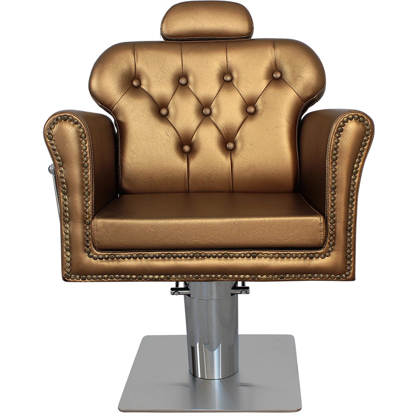 Friseurstuhl mit verstellbarer Rückenlehne bronze s35920