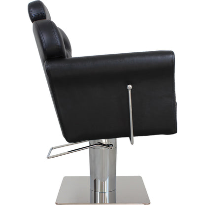Friseurstuhl mit verstellbarer Rückenlehne schwarz s55920