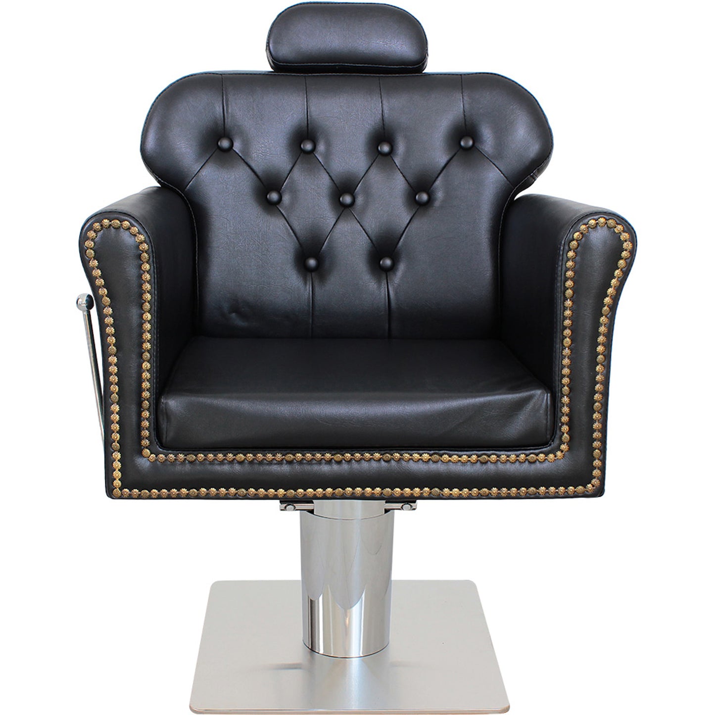 Friseurstuhl mit verstellbarer Rückenlehne schwarz s55920