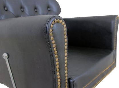 Friseurstuhl mit verstellbarer Rückenlehne schwarz s55920