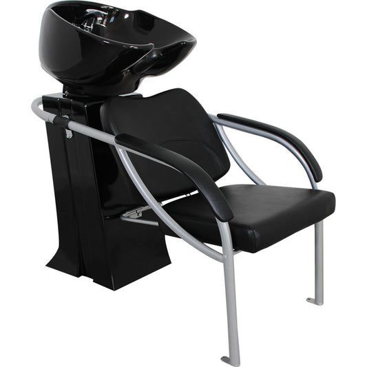 Friseurwaschsessel Rückwärtswaschsessel schwarz w50215
