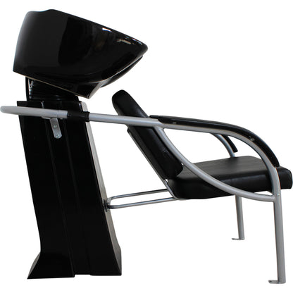 Friseurwaschsessel Rückwärtswaschsessel schwarz w50215