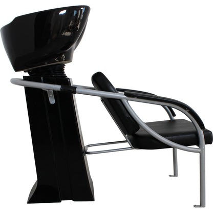 Friseurwaschsessel Rückwärtswaschsessel schwarz w50215