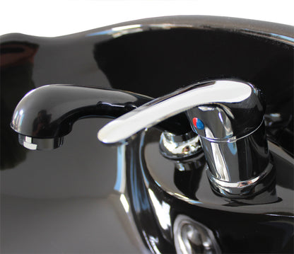 Friseurwaschsessel Rückwärtswaschsessel schwarz w50215
