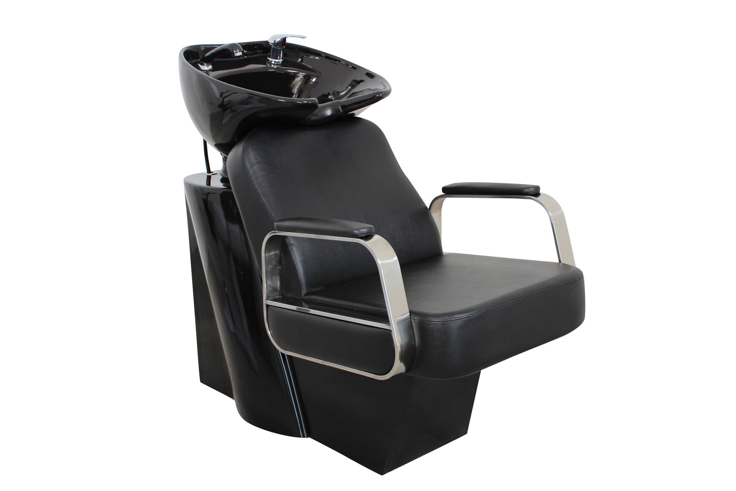 Friseurwaschsessel Rückwärtswaschsessel schwarz w50216