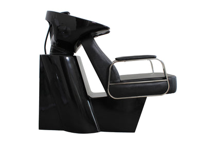 Friseurwaschsessel Rückwärtswaschsessel schwarz w50216
